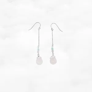 Rose Quartz Long Dangle Earrings