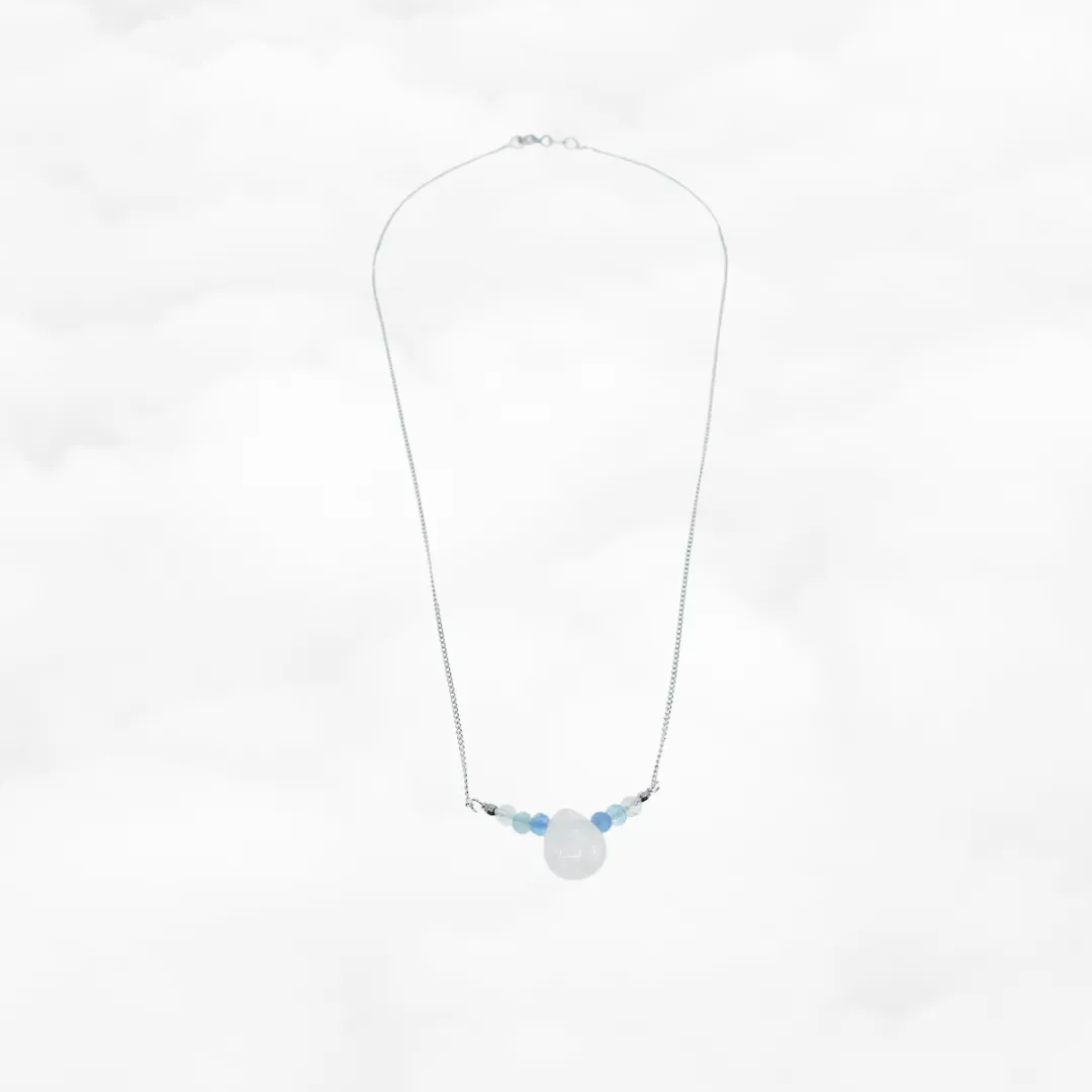 Silver Centered Quartz Necklace
