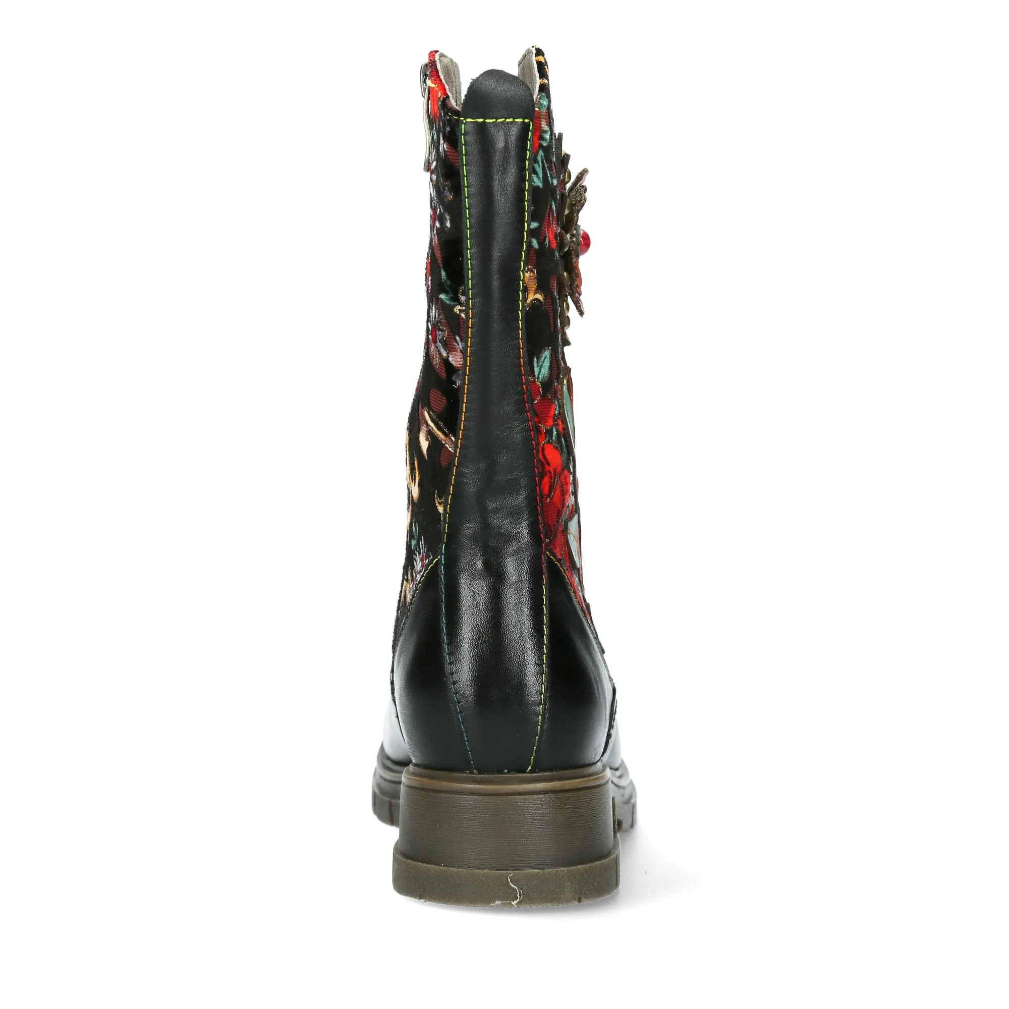 SIZE 3/36* Red Mid Calf Floral Kaelao 12 Boots