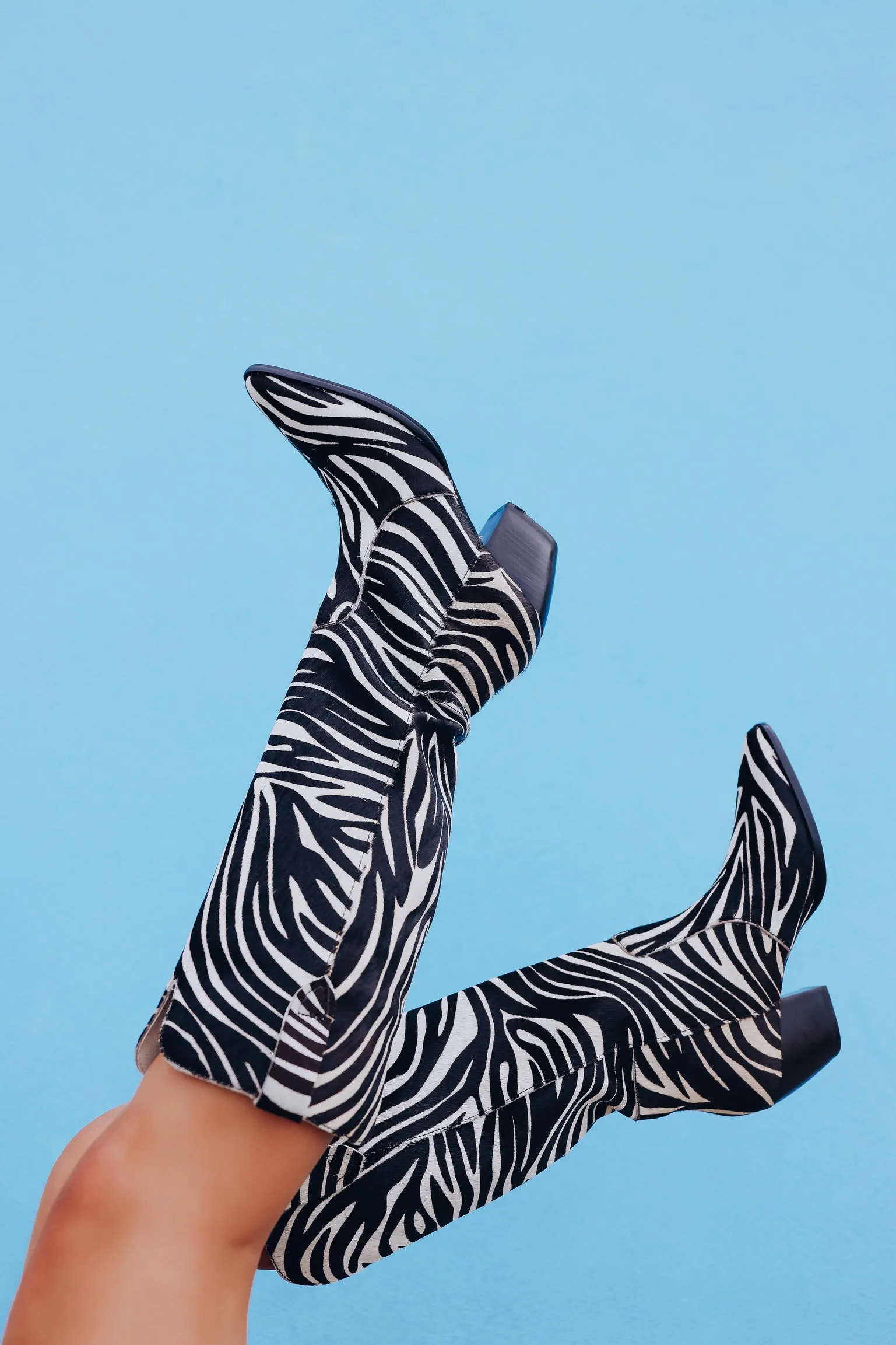 Stella Brown Zebra Western Boots By Matisse