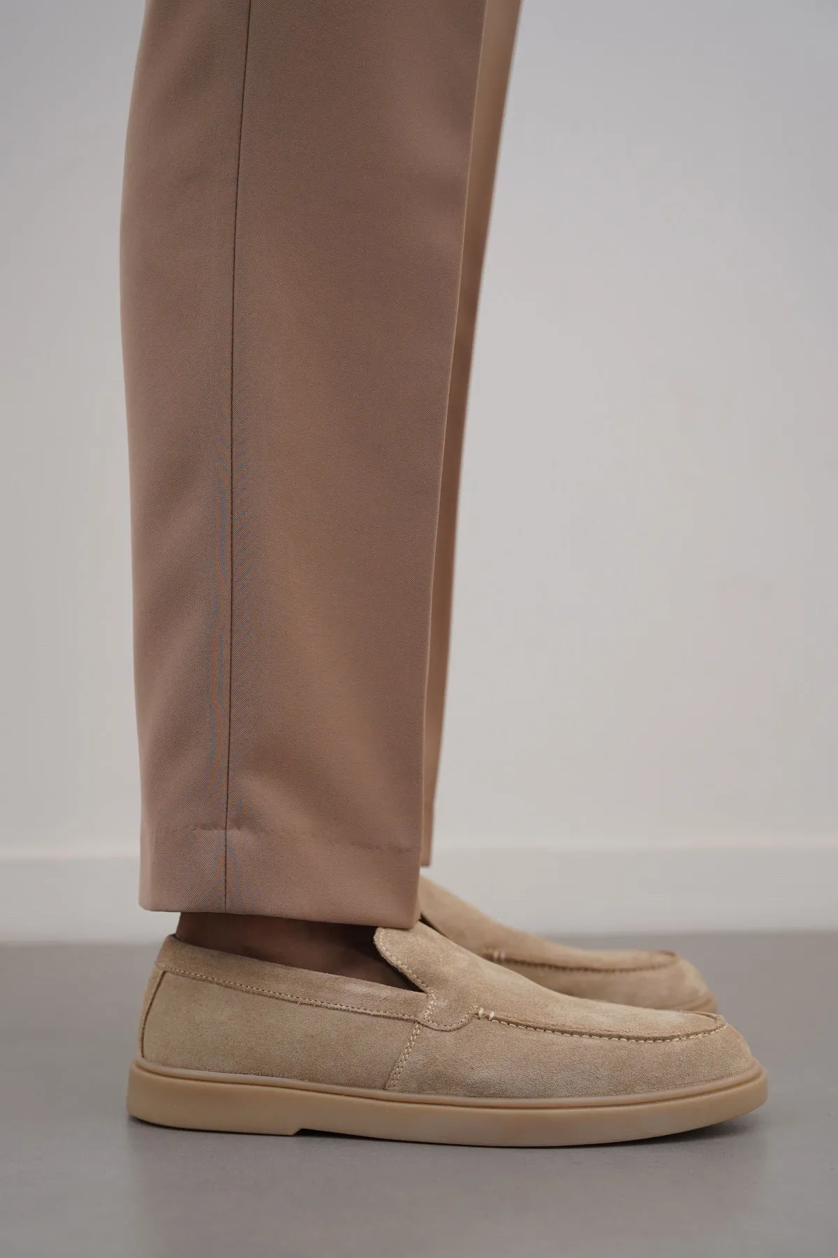 SUEDE LEATHER SLIP-ON LOAFERS