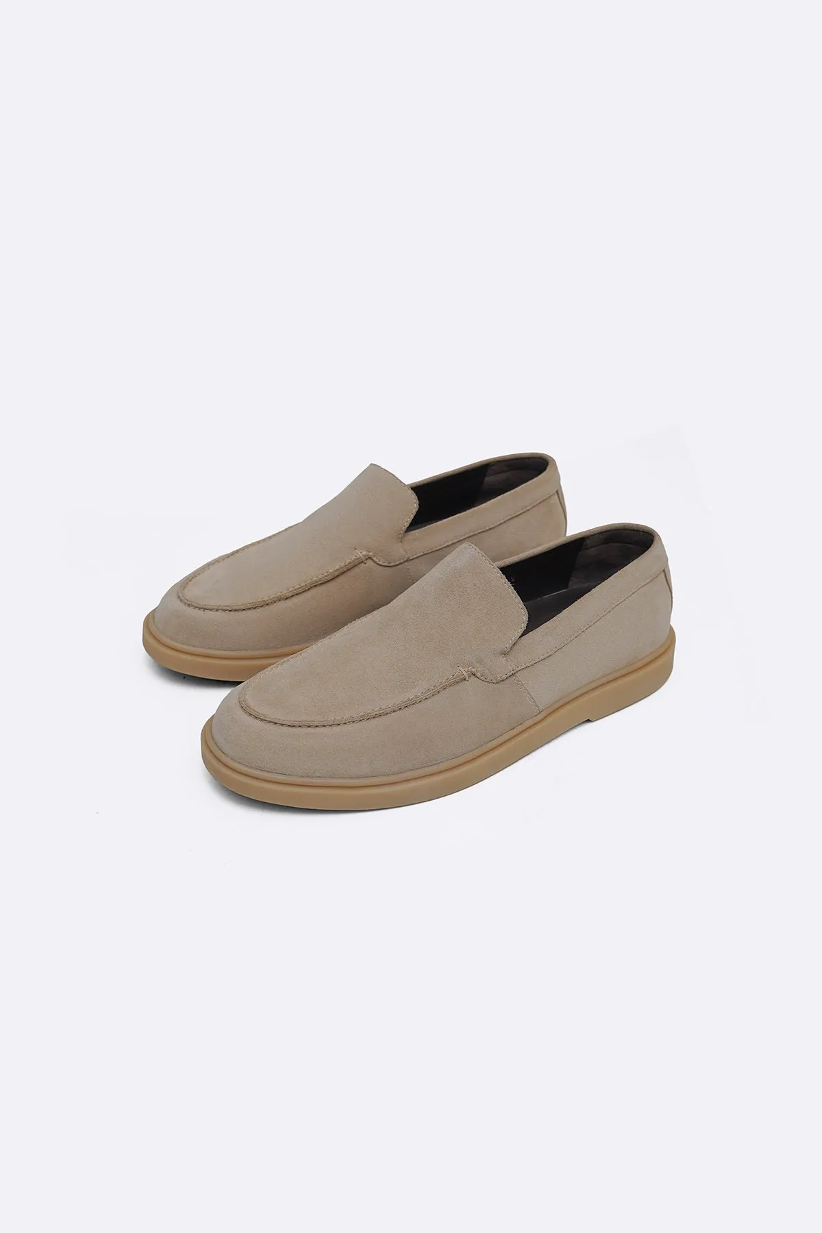 SUEDE LEATHER SLIP-ON LOAFERS