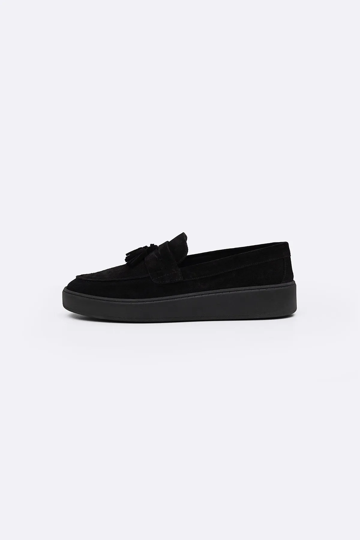 SUEDE LEATHER TASSEL LOAFERS