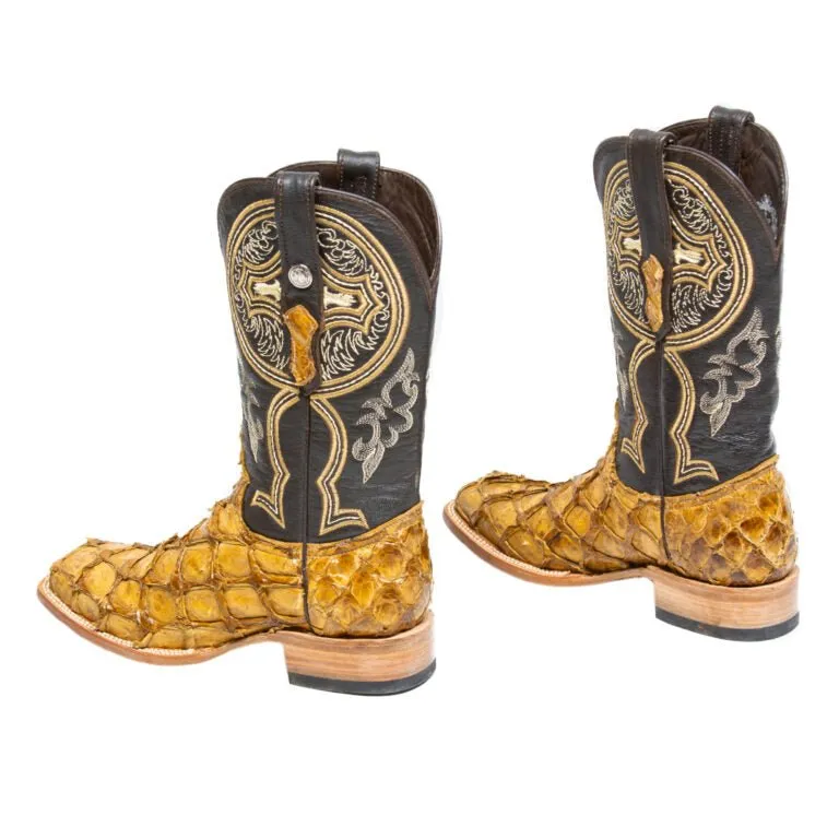 TANNER MARK MEN'S EXOTIC LEATHER Monster Fish Orix Cowboy Boots