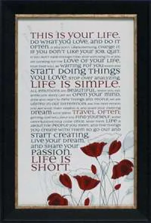 This Is Your Life: Framed with Glass