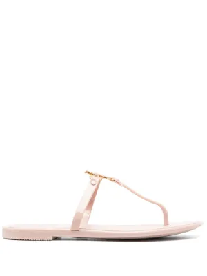 Tory Burch Roxane Jelly logo-plaque slides