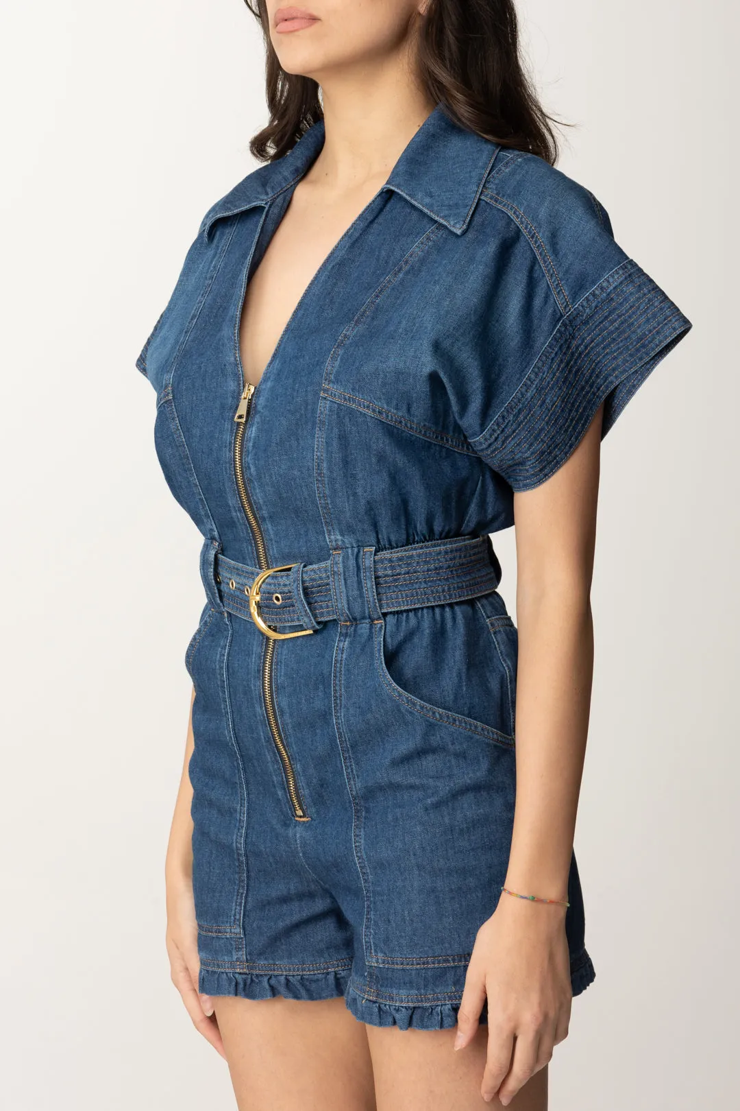 Tuta In Jeans con Cintura