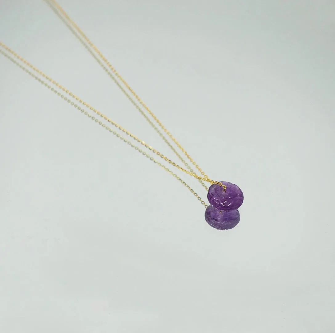 Vintage Amethyst Pendant Necklace