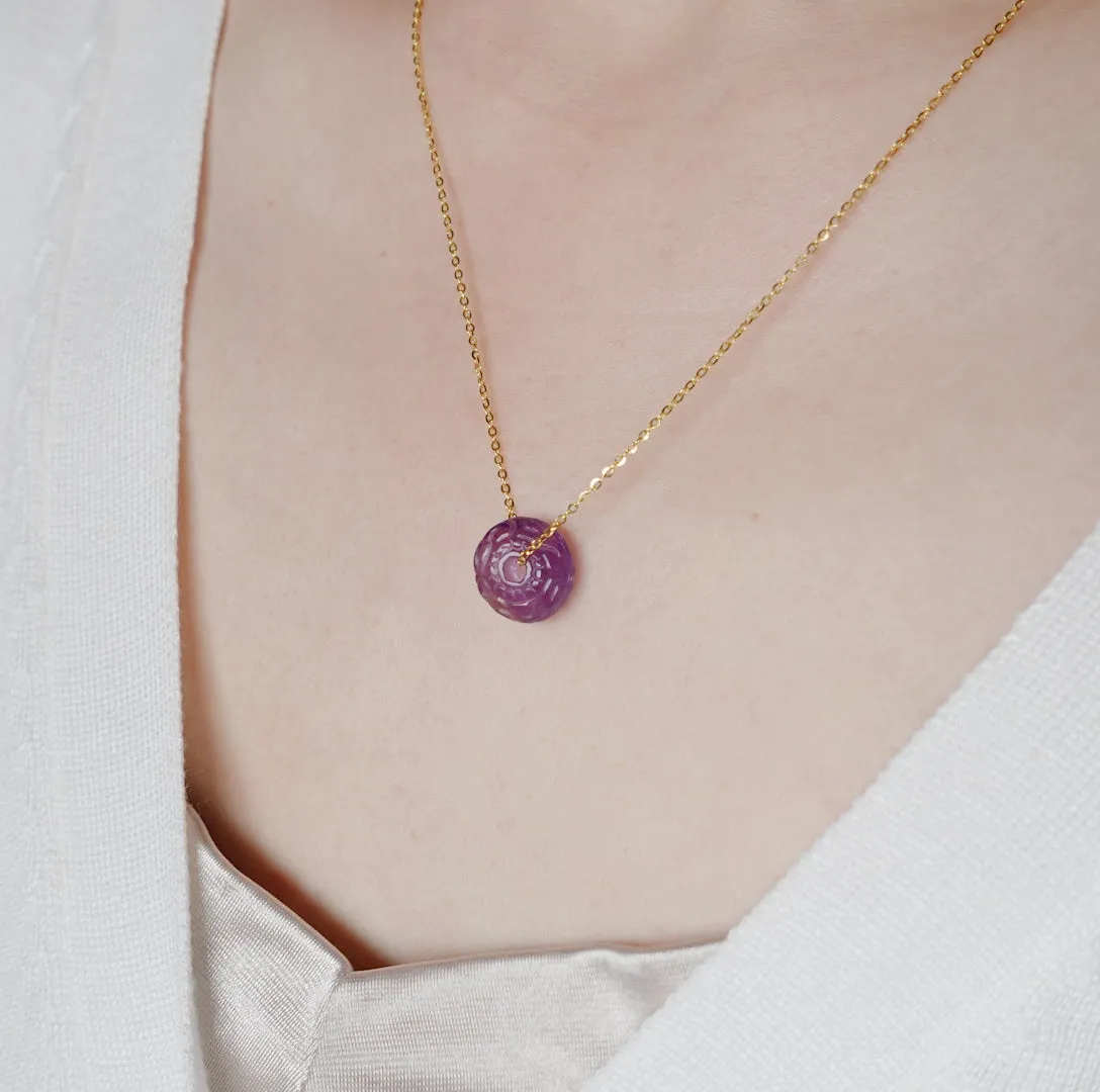 Vintage Amethyst Pendant Necklace