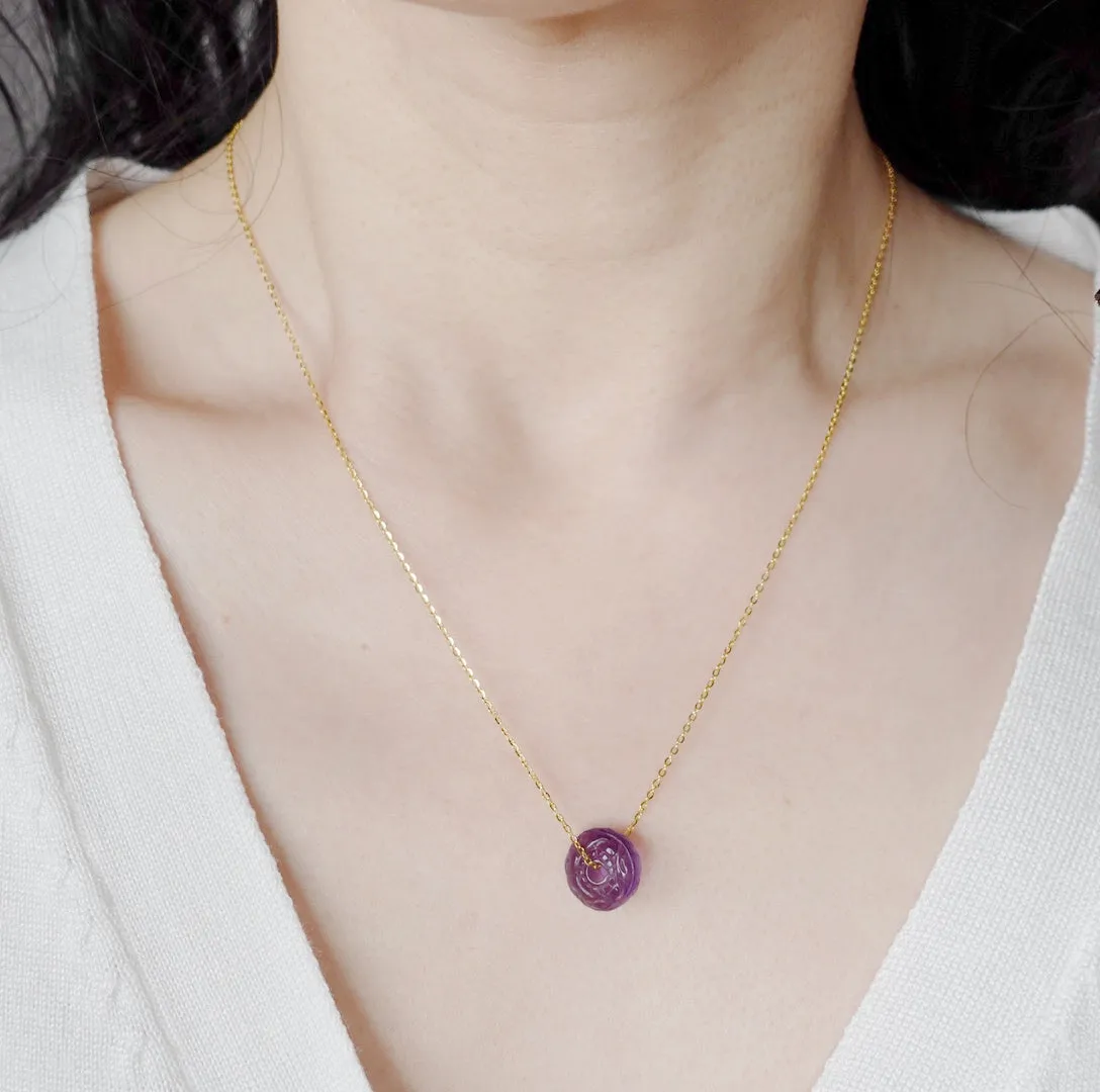 Vintage Amethyst Pendant Necklace