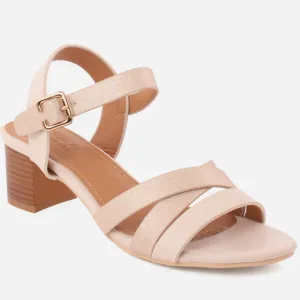 Women "CAMMY" Multi Color Block Heel Sandals