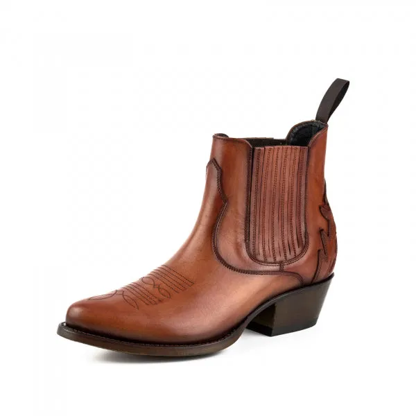 Women's Boots or Ankle Boots Handmade Leather Urban Orange 2487