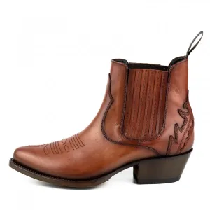 Women's Boots or Ankle Boots Handmade Leather Urban Orange 2487