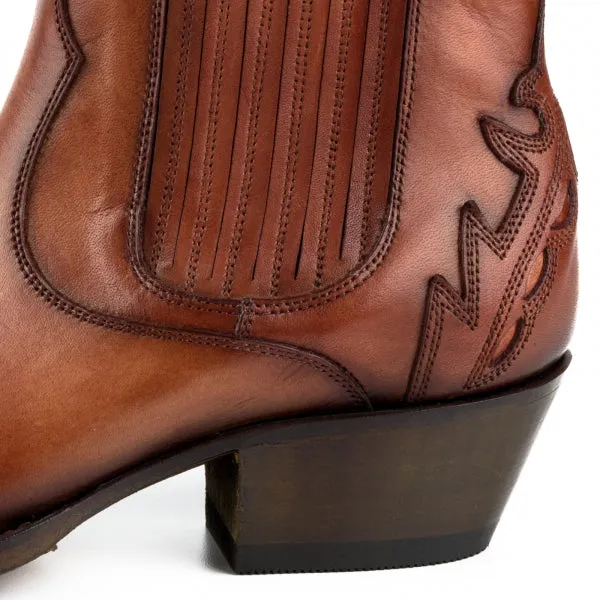 Women's Boots or Ankle Boots Handmade Leather Urban Orange 2487