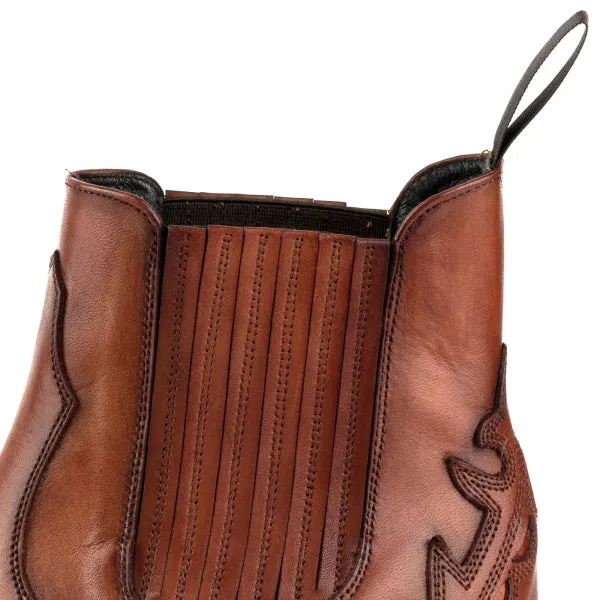 Women's Boots or Ankle Boots Handmade Leather Urban Orange 2487