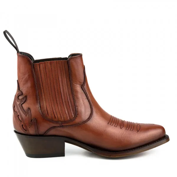 Women's Boots or Ankle Boots Handmade Leather Urban Orange 2487