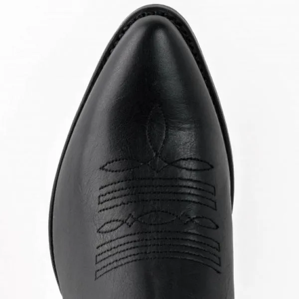 Women's Cowboy Boots or Ankle Boots Handcrafted in Black Leather 2374 Texanas