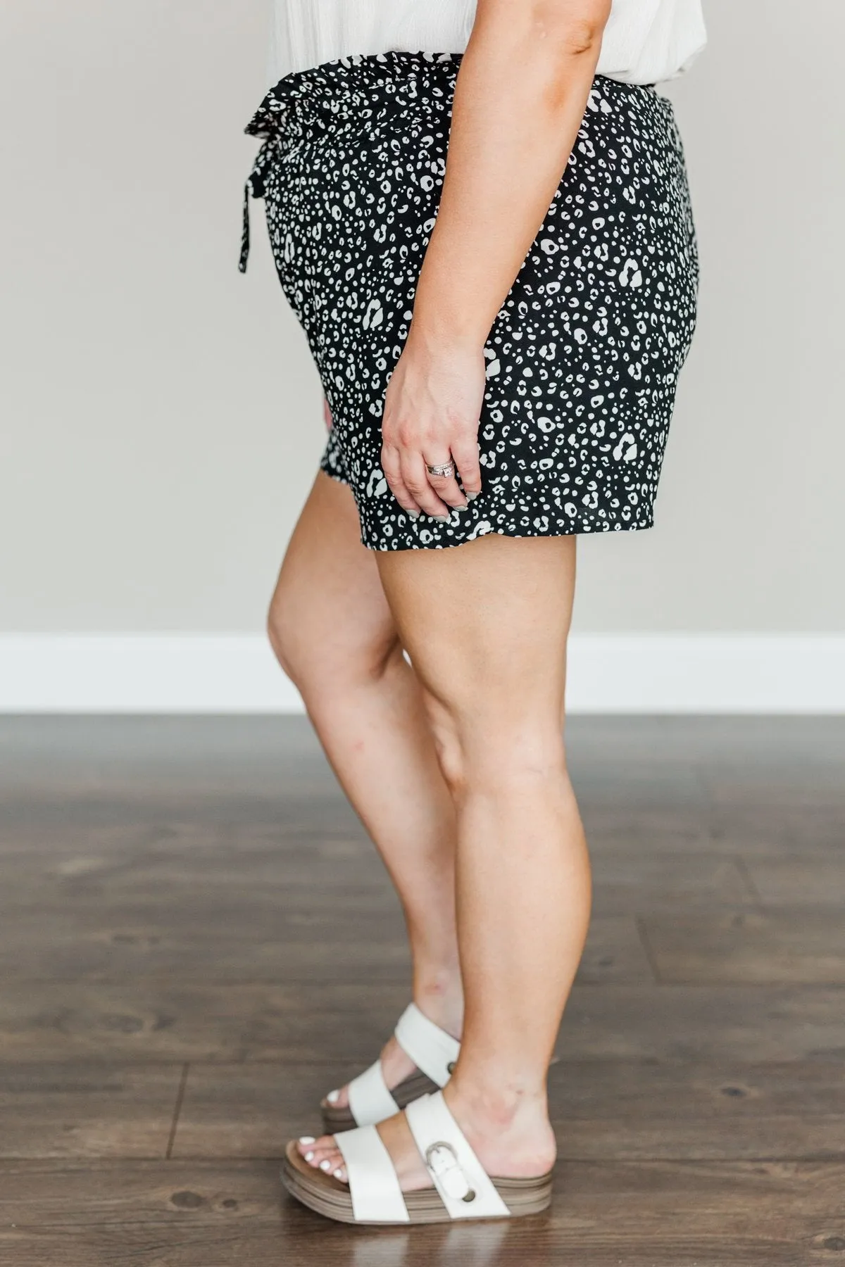 Wonders Of The Wild Animal Print Shorts- Black